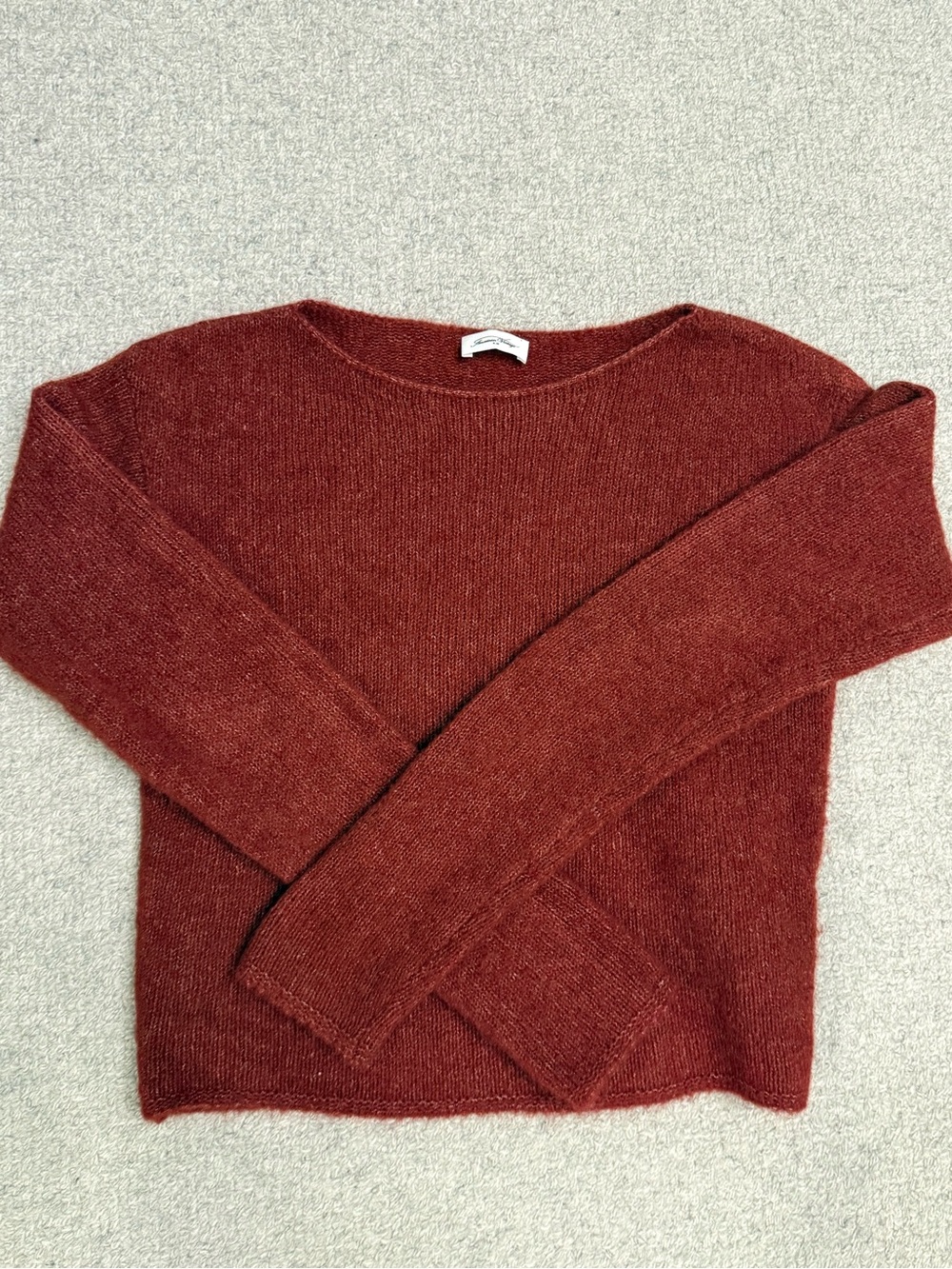American Vintage Crewneck Sweater in Burnt Orange